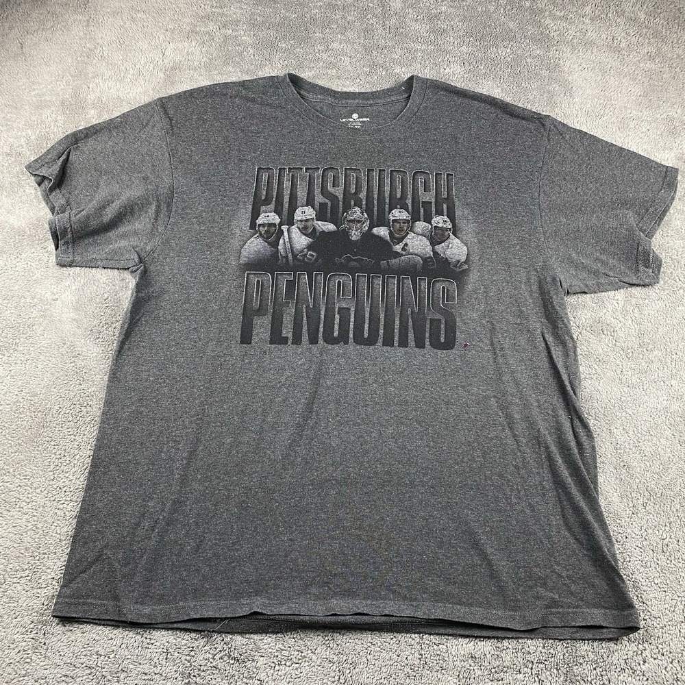 Pittsburgh Penguins Levelwear T-Shirt‎ Gray XL Short Sleeve